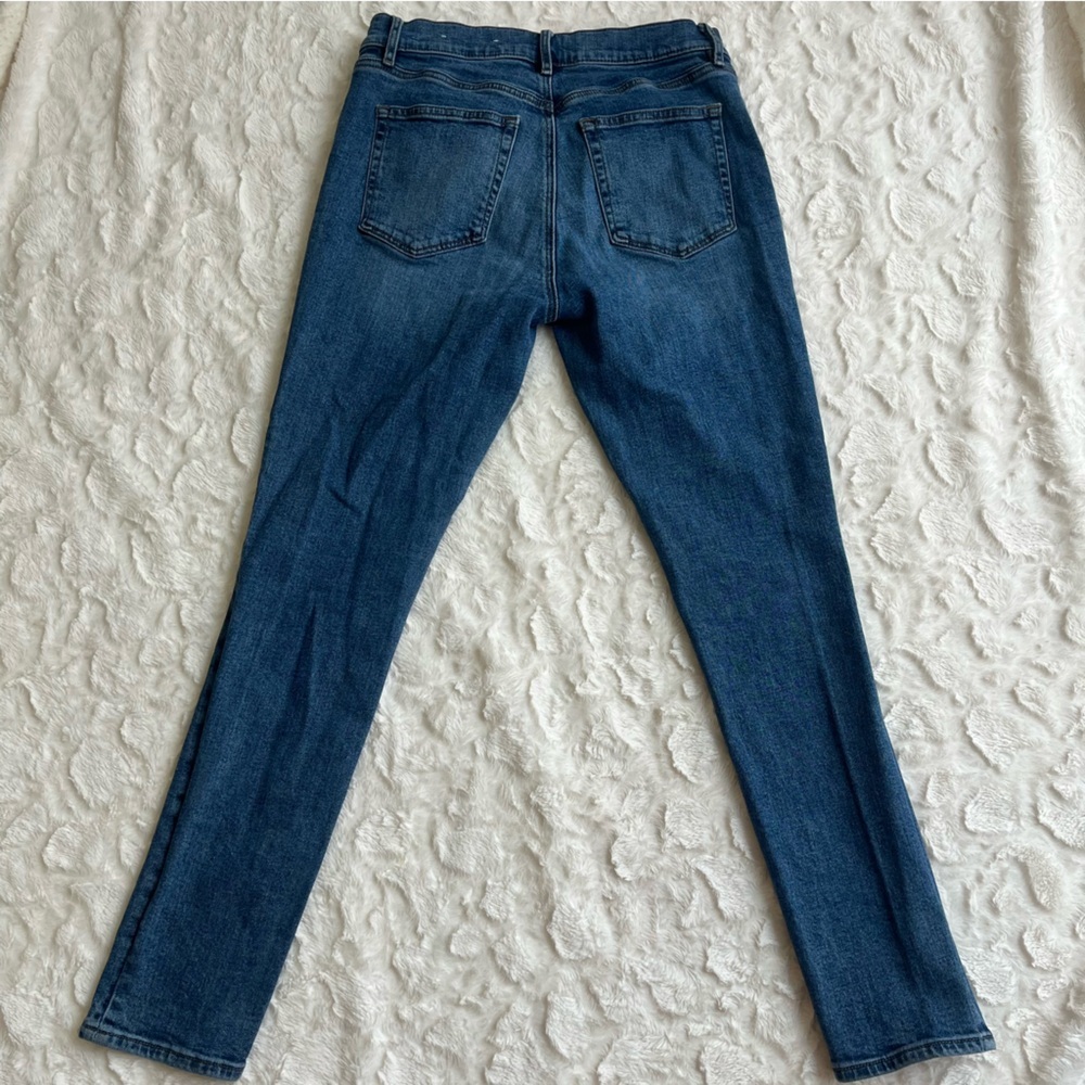 LOFT Women's Size 6 Light Blue Skinny Jeans - Stretch Denim Ruffle Pockets - Picture 5 of 5